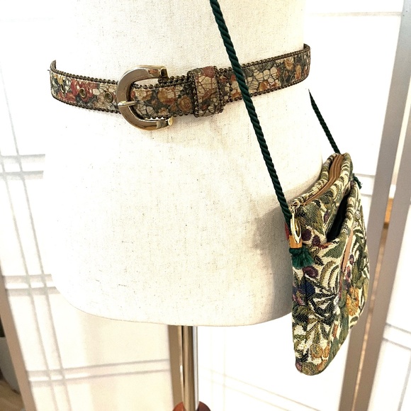 ELITE FRESNO Multicolor Tapestry Belt with Bead Trim - Size S - Picture 6 of 8